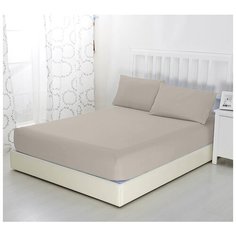 Простыня на резинке Какао, 160х200х20, трикотаж, 100% хлопок Текс Дизайн