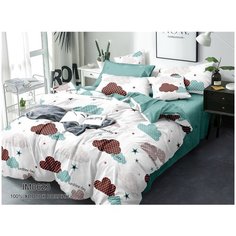 Постельное белье Sleeping Place 2603П поплин 100% хлопок, пододеяльник 215х175 см, наволочка 70х70 см, евро простыня