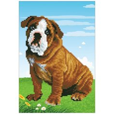 Кристальная мозаика (алмазная вышивка) "ФРЕЯ" ALV-10 "Бульдог" 22 х 32 см