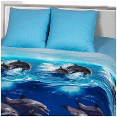 Постельное белье/Голубая лагуна (Премиум)/АртПостель/Бязь/Евро