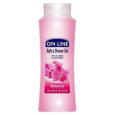 Гель для душа и ванны ON LiNE Орхидея и шелк, 750 мл