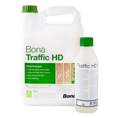 Лак Bona Traffic HD шелковисто-матовый полиуретановый бесцветный 4.95 л