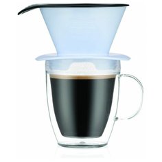 Набор термобокал и кофейник с фильтром Pour Over 2 в 1, лунный Bodum
