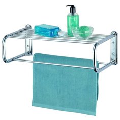 Полка настенная My Space BR25B, с полочкой и вешалками для полотенец, ШхГхВ: 65*22,5*16,5 см