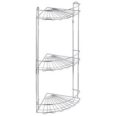 Полка для ванной комнаты и кухни угловая тройная, Romia Fora