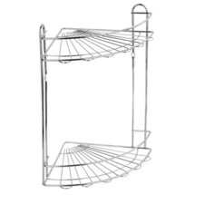 Полка для ванной комнаты и кухни угловая двойная, Romia Fora
