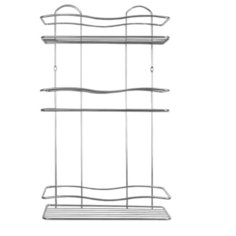 Полка для ванной комнаты "Консулл", 3-ярусная, прямая волна,500х120х300мм, Хром