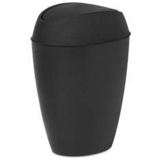 Корзина для мусора Umbra с крышкой Twirla 9 л черная (1012978-040)