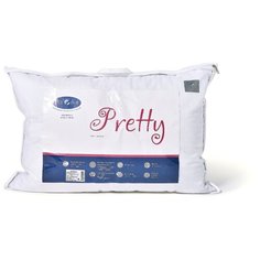 Подушка БелПоль Pretty 50х70 Цвет белый. Материала чехла микрофибра с тиснением шарики, наполнитель - шарик силиконизированный мелкий "микробол"