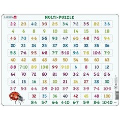 Рамка-вкладыш Larsen Математика Умножение (AR1), 58 дет.