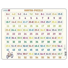 Рамка-вкладыш Larsen Математика Вычитание (AR7), 58 дет.