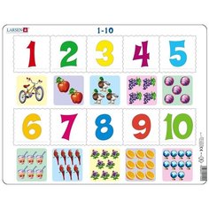 Рамка-вкладыш Larsen Математика Счет до 10 (AR3), 10 дет.