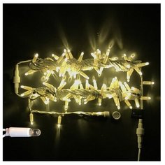 Гирлянда Rich LED Нить RL-S10CF-220V-CW, 1000 см, 100 ламп, теплый белый/белый провод