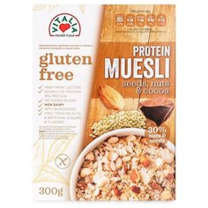 Мюсли Vitalia с семенами, орехами и какао-бобами без глютена, коробка, 300 г