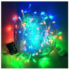 Гирлянда Rich LED Нить RL-S10C-220V-CT, 1000 см, 100 ламп, разноцветные диоды/прозрачный провод