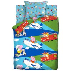 Покрывало Непоседа Peppa Pig Профессии (16033), 145 х 200 см, синий/зеленый/белый