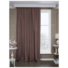 Портьеры ТД Текстиль Завиток на ленте 260 см 1 шт. венге