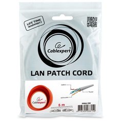 Патч-корд Cablexpert PP6U-5M 5 м, серый