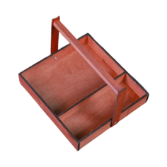 Кашпо Дарим красиво Макарунас Лайт ручка складная, 25×23×4.5 см коричневый