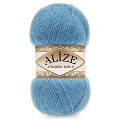 Пряжа Alize Angora Gold однотонная, 20 % шерсть, 80 % акрил, 100 г, 550 м, 245 бирюзовый