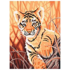 Белоснежка Картина по номерам "Тигренок в джунглях" 30х40 см (217-CE)