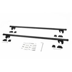 багажник AMOS Alfa на рейлинги УАЗ Patriot 3163 (2005-н.в.), 1.4 м черный Амос