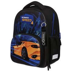 Berlingo ранец Profi Sport car, синий/желтый