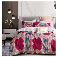 Постельное белье 2-спальное с евро простыней Tango TPIG2-1104-50, сатин, 50 х 70 см, мультиколор