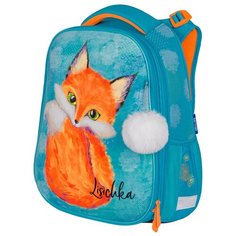 Berlingo Ранец Expert Little Fox, зеленый/оранжевый