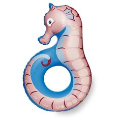 Круг BigMouth Seahorse 103x165 см розовый/голубой