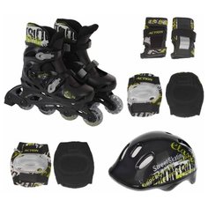 Набор: коньки ролик, защита, шлем Action PW-120B р. 35-38 Action!