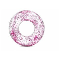 Круг для плавания Intex "TRANSPARENT GLITTER TUBES" 56274NP, 119 см 9+