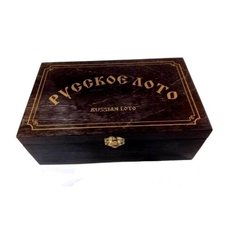 "Русское лото" Объедовские игрушки в деревянной венге шкатулке, рисунок золото 274-18 Объедовская фабрика "Игрушки"
