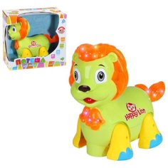 Развивающая игрушка для малышей "Львенок", двигается во всех направлениях, на батарейках, серия "Потеша", световые и звуковые эффекты. Размер игрушки: 11*20*17 см Zhorya