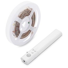 10-88 Интерьерная светодиодная подсветка APEYRON electrics, лента 6В, 2,4Вт/м, smd 2835, 30 д/м, 1м, PIR-сенсор, работает от 4 батареек ААА (нет в комплекте), IP65, 3000К