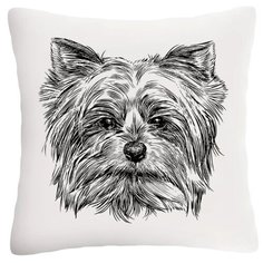 Подушка декоративная "Терьер" 40*40 ПШГБ012-10388 Габардин Сирень