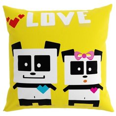 Подушка декоративная "Желтая любовь", 40*40 см. Сирень