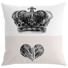 Подушка декоративная "Король сердец", 40*40 см. Сирень