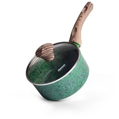 Ковш Fissman MALACHITE 16x7,8 см / 1,4 л со стеклянной крышкой (алюминий) (4317)