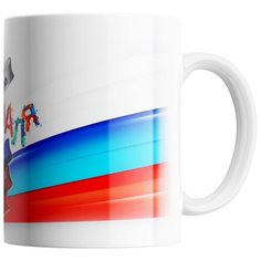 Кружка Студия Белка "23 февраля - День Защитника Отечества кляксы" белая