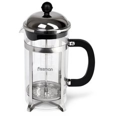 Чайник Fissman LATTE заварочный 800 мл с поршнем (стеклянная колба) (9009)
