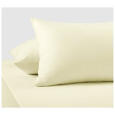 Наволочки трикотажные Молочный 50x70 2 шт, 100% хлопок Текс Дизайн