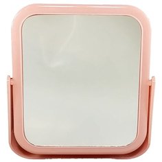 Зеркало косметическое Простые решения настольное двухстороннее с увеличением, розовое