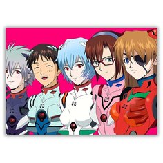 Магнит на холодильник малый - A5, EVANGELION (CRY) Drabs