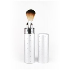 Набор кистей для макияжа в футляре, 3 шт., серебро/стразы Alex Beauty Concept