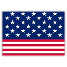 Магнит на холодильник малый - A5, Американский флаг, США Drabs