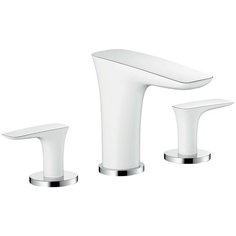 Смеситель для раковины (умывальника) hansgrohe PuraVida 15073400 двухрычажный встраиваемый белый/хром