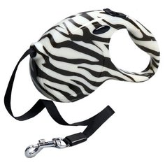 Поводок-рулетка для собак Пижон Лапа (3811640) зебра 5 м