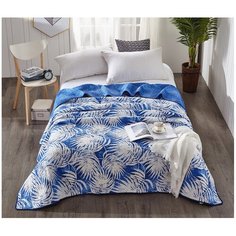 Покрывало Tango Patchwork 200x230 см, синий/белый