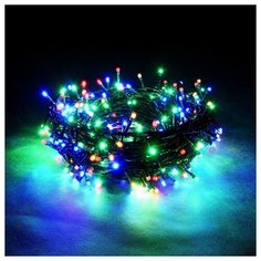 Гирлянда Vegas Нить 1000 см, 100 ламп, мультицвет/зеленый провод